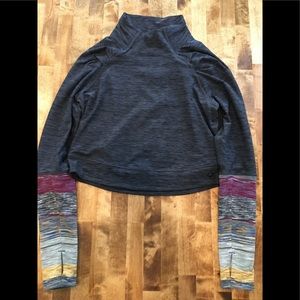 Prana Long Sleeve Funnel Neck Cropped Top